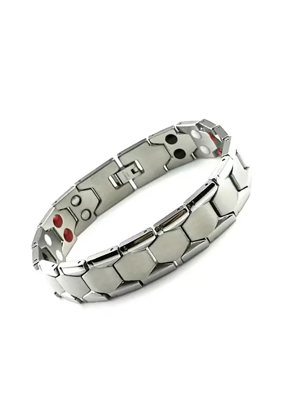 Men's Boho Style Magnetic Bracelet, Fashionable Alloy Bracelet for Party, Daily Clothing Decor, Trendy All-match & Exquisite Jewelry for Birthday Gift, Stackable Bracelets 4