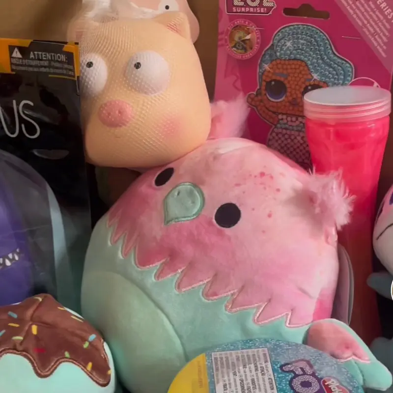 Toy Box Bundle with Plushy/Squishy Mallow, Cuitemal Squishy/Slime, Mini Brand/Lol Doll, and Fidget Toys for Children 2
