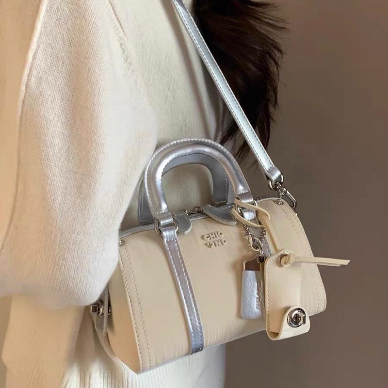 Túi trống CHIO quai xách size 20cm Bag Nữ Da Nhung 8
