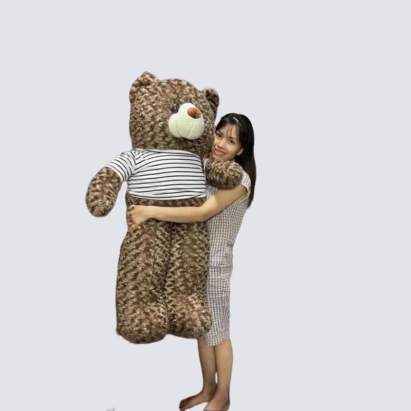 gấu bông teddy 1m vải lông xoắn hoa Hồng cao cấp Thú Bông Thú Nhồi Bông Đồ Chơi Toy