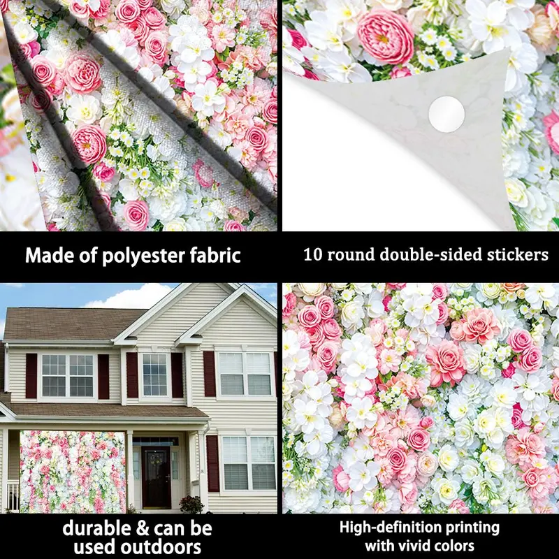 Rose Pattern Wall Tapestry, Floral Pattern Wall Hanging, Wall Art Decor for Home Living Room Bedroom, Home Decor, Room Decor, Flower 7