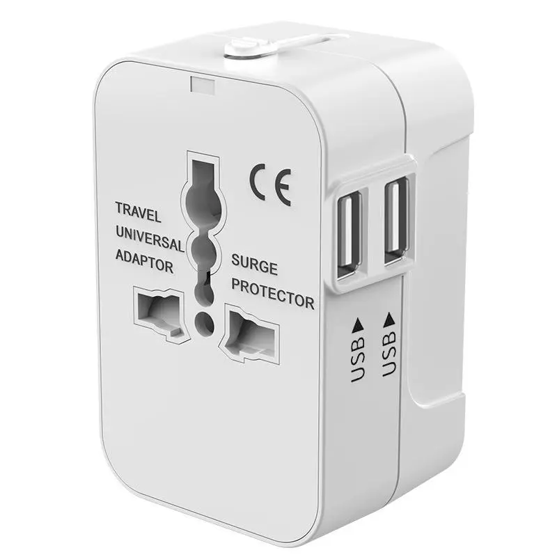 Universal Travel Adapter, Multifunctional Plug Adapter with USB A, Foldable Plug Conversion Socket, Phone Accessories for Europe, EU, UK & Australia