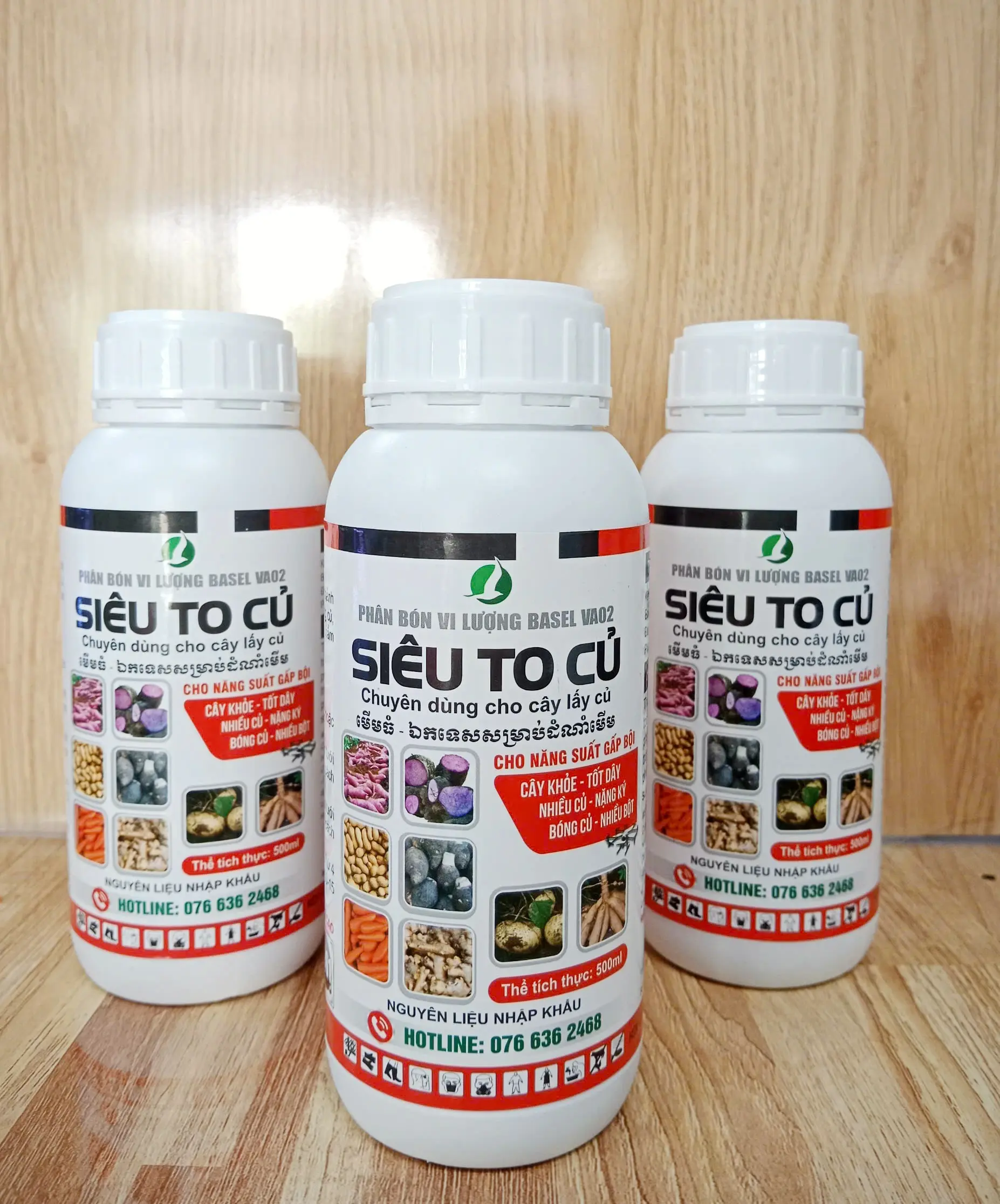 COMBO PHÂN BÓN 03 CHAI SIÊU TO CỦ - TO CỦ, NẶNG KÍ, VÀO BỘT NHANH, HẠN CHẾ THỐI CỦ CHAI 500ML