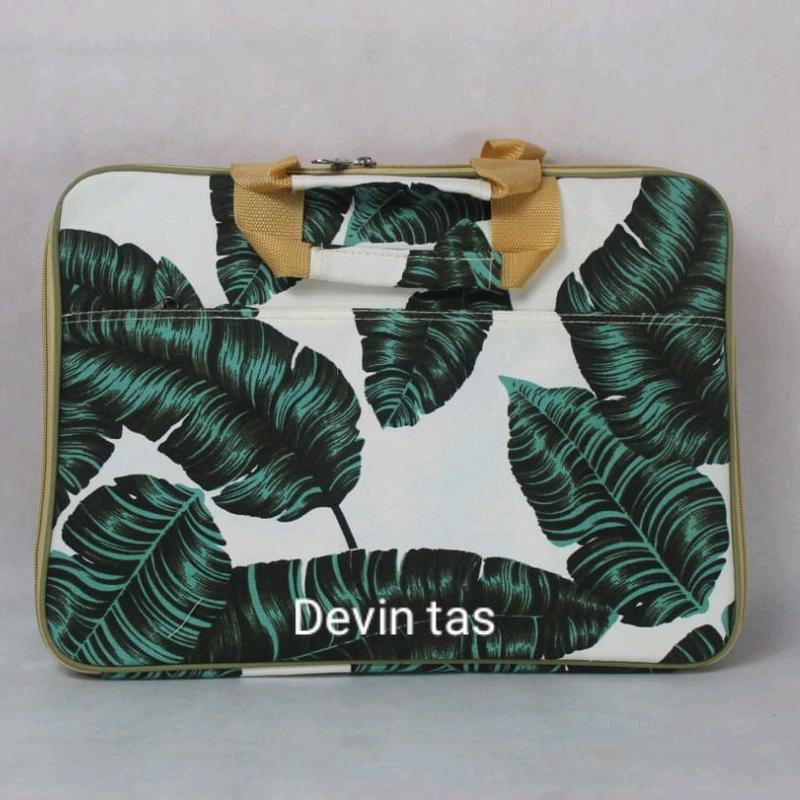 tas laptop bahan kanvas motif / tas laptop 14 inch / tas laptop 13 inchi 1