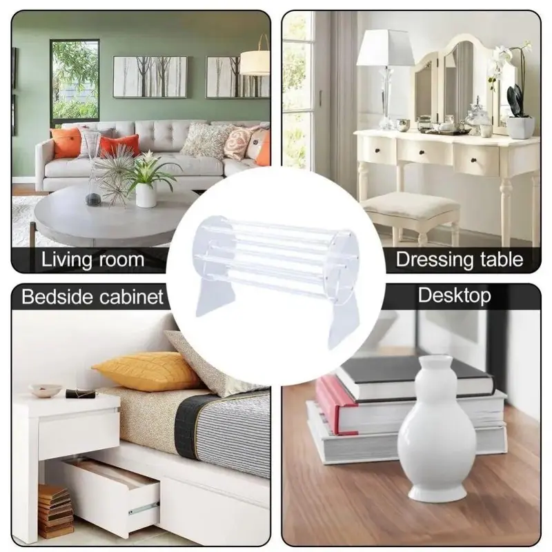 Kệ đựng kẹp Giá trưng bày băng đô bằng nhựa acrylic xoay 360 độ trong suốt tiện dụng trang trí decor xinh xắn Kitchen 4