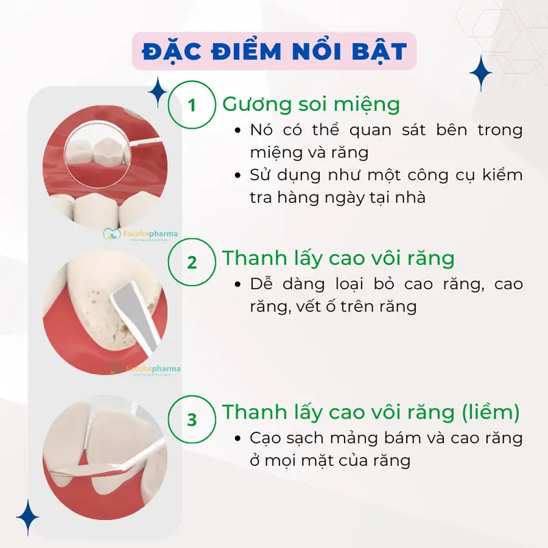 Bộ Dụng Cụ 6 Món Làm Sạch Răng Miệng vệ sinh răng miệng bằng inox chuyên dụng CN014.06 3