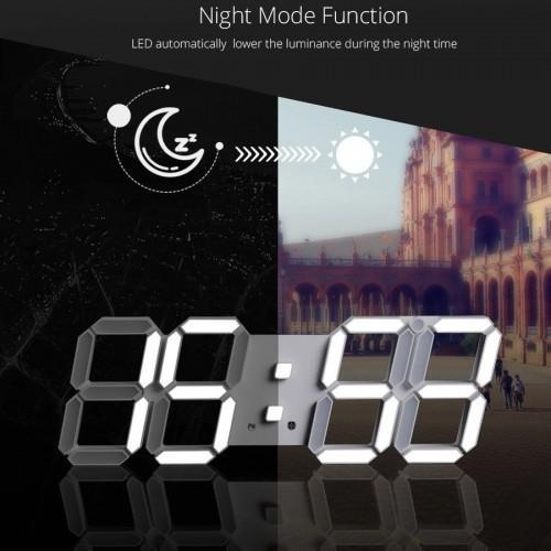 Jam Dinding Digital LED 3D Modern/ Jam Dinding Digital / Jam Dinding LED / Jam Dinding Estetik / Jam Meja Led Digital + SUHU / Jam Meja Led 3