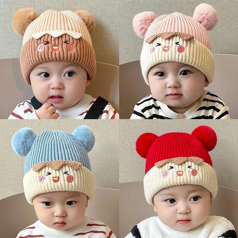  Mũ Bobble Cho Em Bé Mũ Len Pom Pom Cho Trẻ Em Phụ Kiện Nắp Ca-Pô Cho Trẻ Sơ Sinh Thích Hợp Cho Bé Gái Và Bé Trai Độ Tuổi: 1-3 Tuổi 
