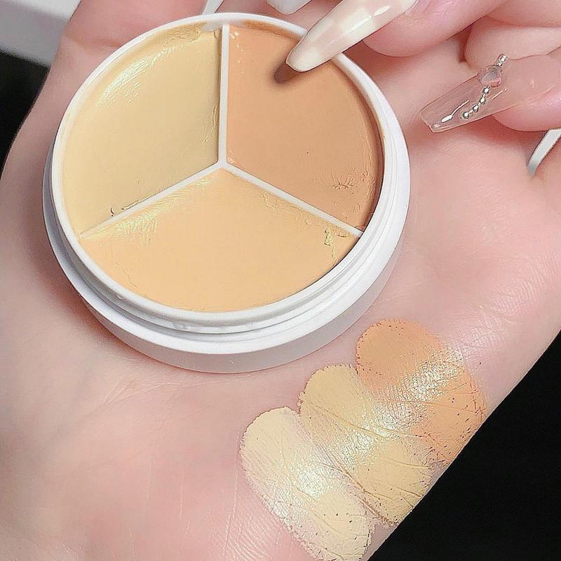 Product Introduction of 3 Color Concealer, Long Lasting Full Coverage Flawless Makeup Concealer, Lightweight Concealer Cream, Cosmetic Supplies, Makeup Palette 12