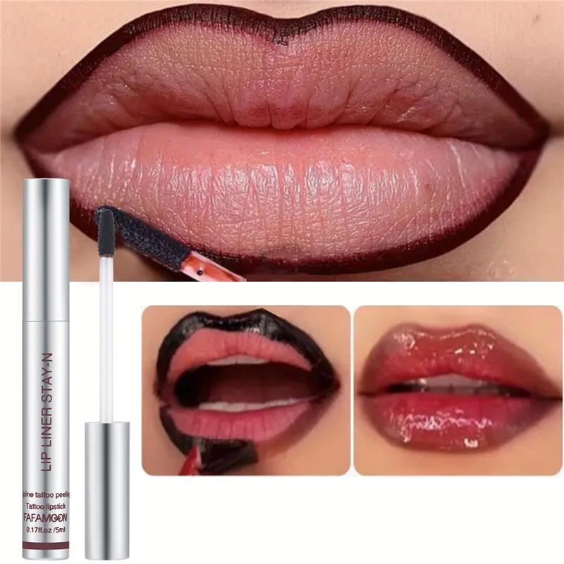 FAFAMOON Peelable Lip Liner Outlines The Lip Shape And Shows The Lip Color Lipstick 3pcs Set Waterproof And Non-smudged Peelable Lip Gloss Makeup -Xiii 2