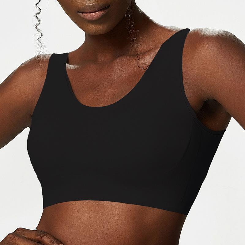 Sports Bra Women's Buckle Yoga Bra Large Size Sports Bra Seamless Yoga Bra 2