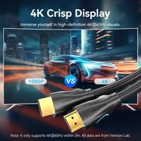 Gambar Vention Kabel HDMI 2.0 Cable Male to Male 4K 60Hz PVC - AAO - BLACK, 5M dari Vention Flagship Kota Administrasi Jakarta Utara 3 Tokopedia