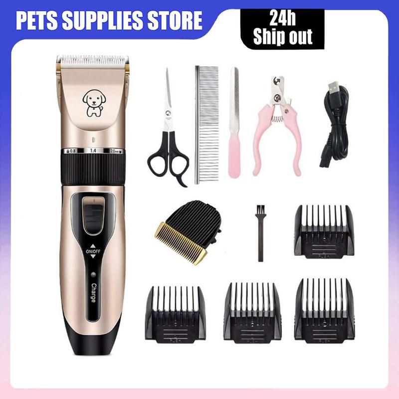 Professional Rechargeable Pet Cat Dog Hair Razor Trimmer Grooming ...