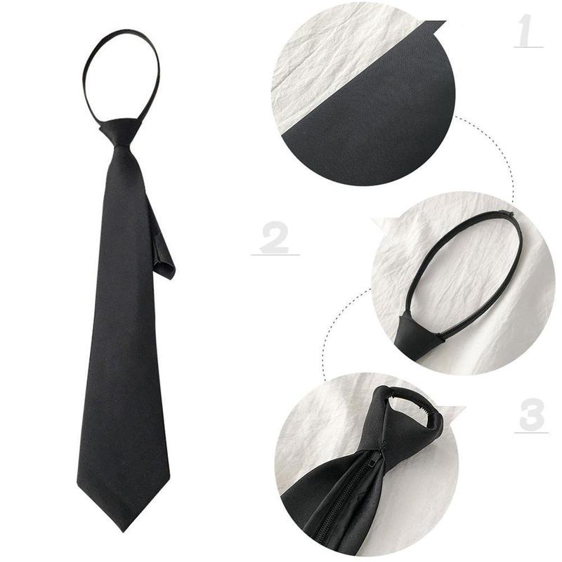 Product Introduction of Cà Vạt Có Khóa Kéo, 42cm, Màu Trơn Phong Cách Hàn Quốc, Thiết Kế Mũi Tên, Dễ Đeo, Cổ Áo, Thích Hợp Cho Công Sở 4