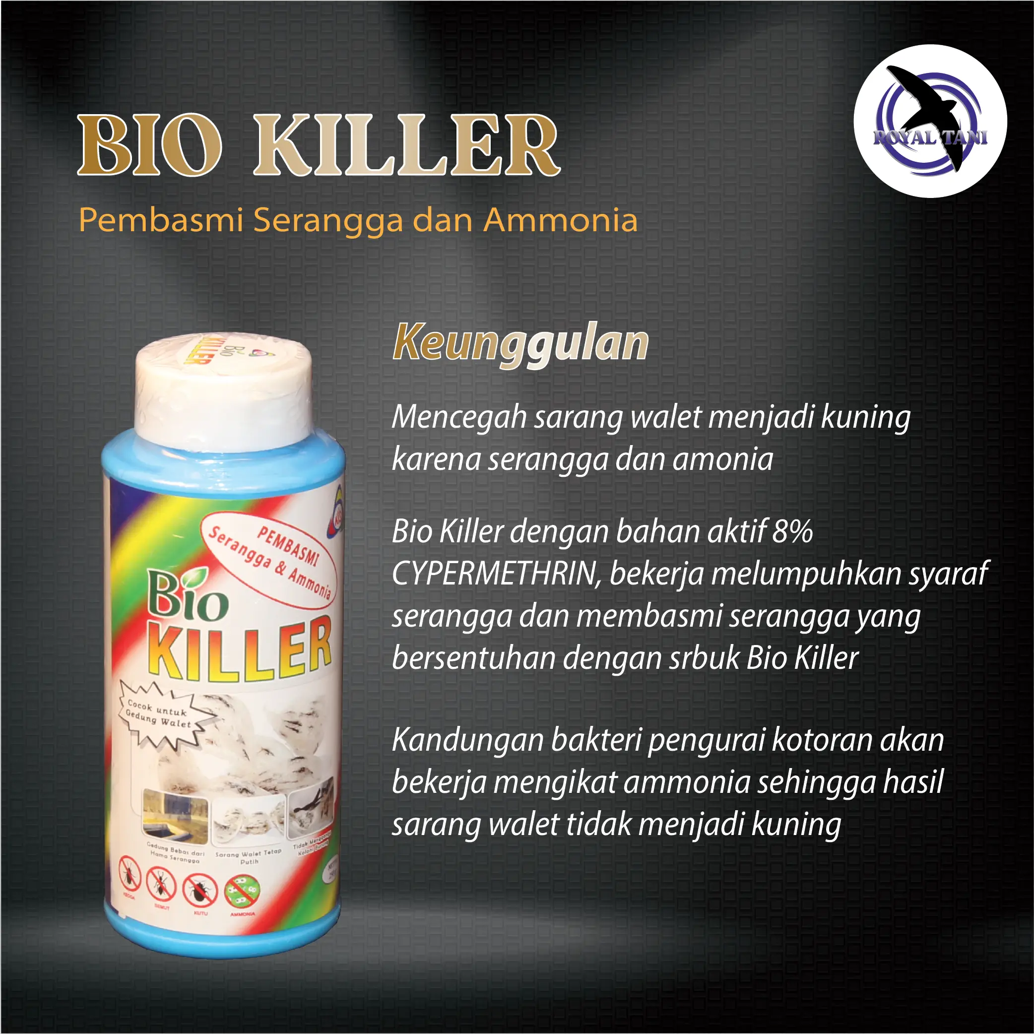 Bio Killer Anti kecoa dan hama gedung walet
