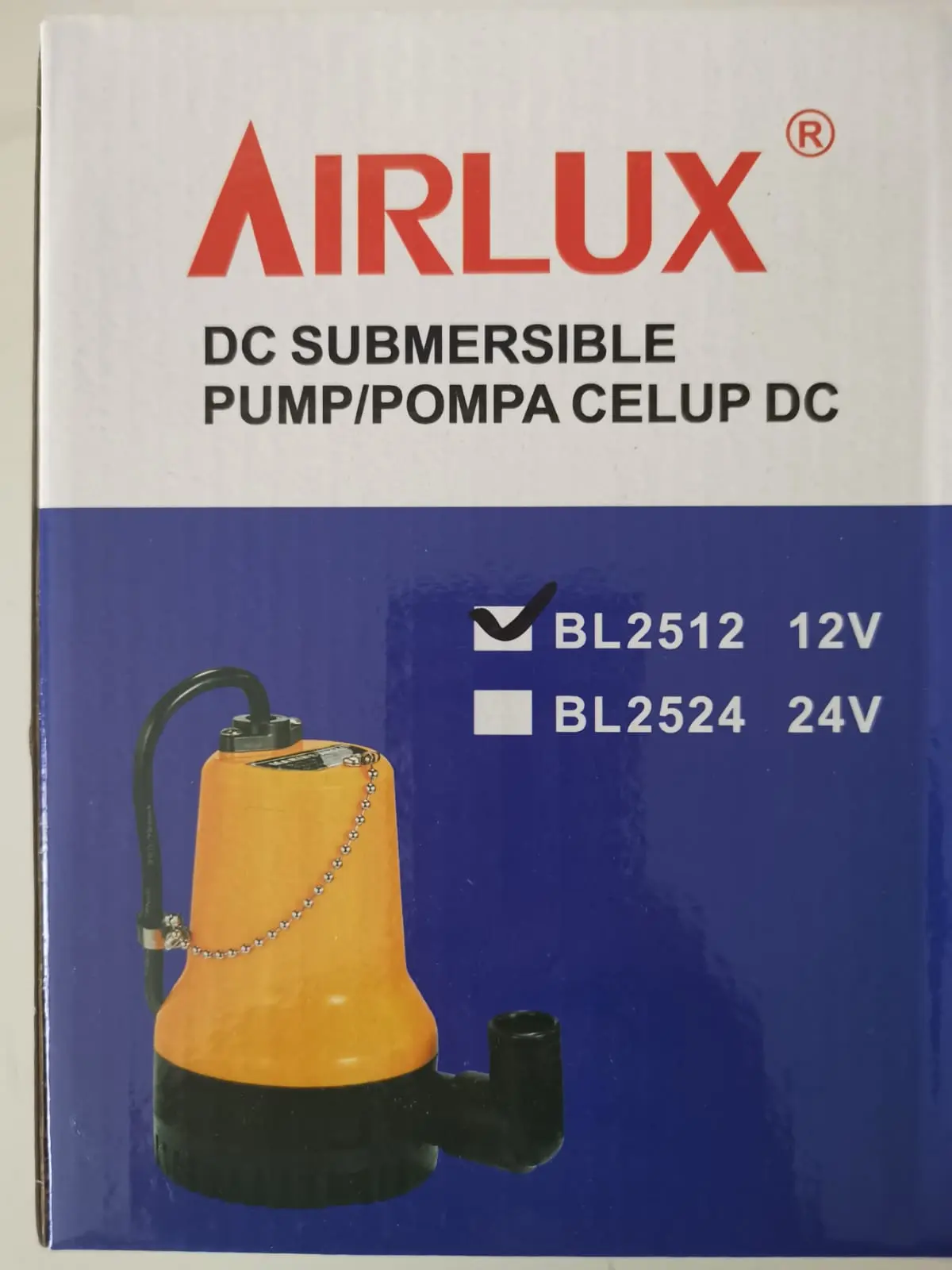 POMPA AIR CELUP PAKAI TENAGA AKI/DC BL2512/12V / DC BL2524/24V