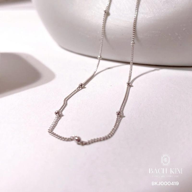 Dây xích nhuyễn bi bạc 925 xi kim cao cấp 3