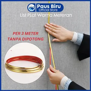 (PER 3 METER ) WALL STICKER PANJANG PER 3METER | LIST PLAT STRIP MIRROR | LIST PLAT STRIP MIRROR SILVER LIST PLAT STRIP HAIRLINE
