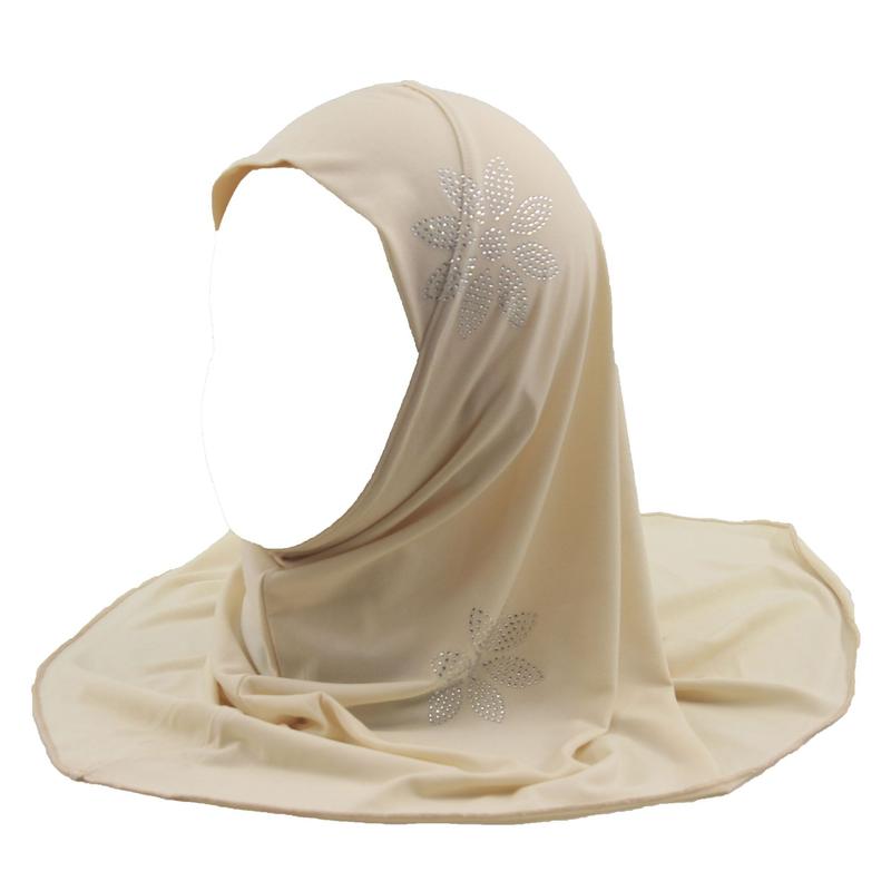 Product Introduction of 4 to 8 Years Old Little Girls' Rhinestone Hat Malay Scarf Headscarf  H002 10