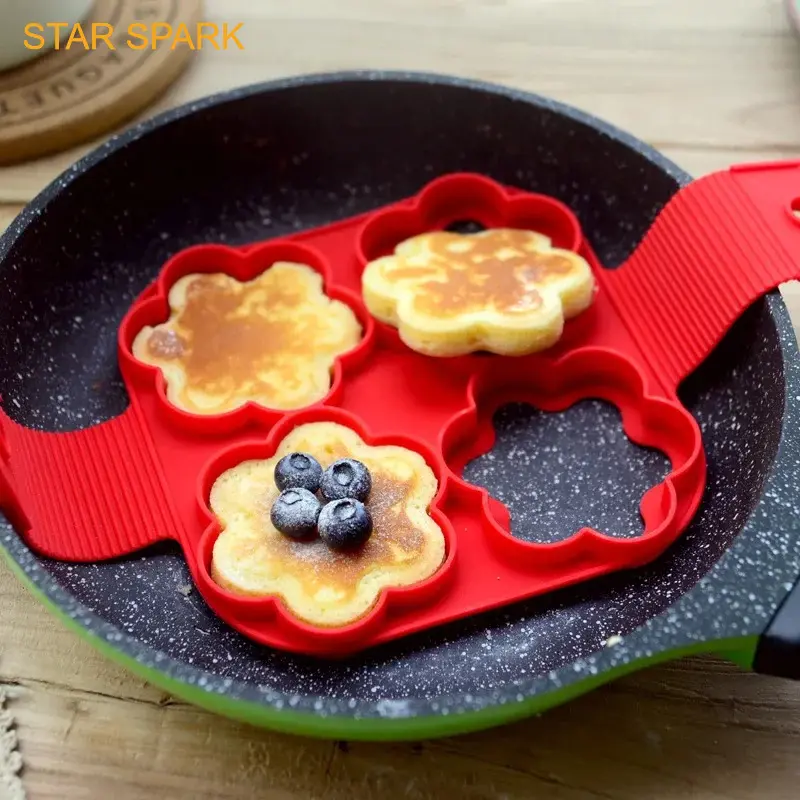 New Non-Stick Egg Pancake Ring – Silicone Soufflé Mold & Pancake/Omelet Cooker Shaper