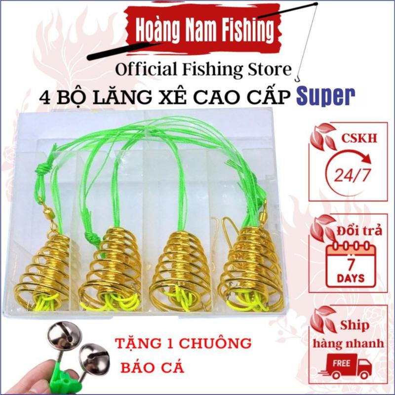 Hộp 4 bộ lưỡi Lăng Xê thế hệ mới chống mắc đáy chống vướng chống rối. Lăng Xê cao cấp sơn huỳnh quang chống rỉ Đi Câu Bắt Cá Fishing Câu Cá Đồng Mồi