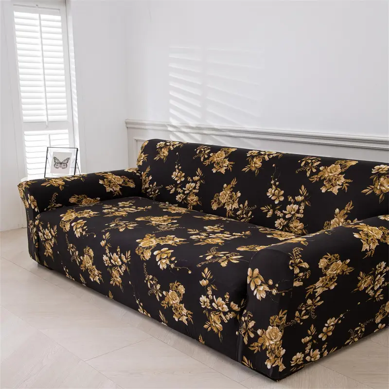 Floral Print Sofa Cover, Non-slip Sofa Slipcover, Sofa Protector, Home Decor Supplies for Living Room, Dustproof Sofa Cover 5