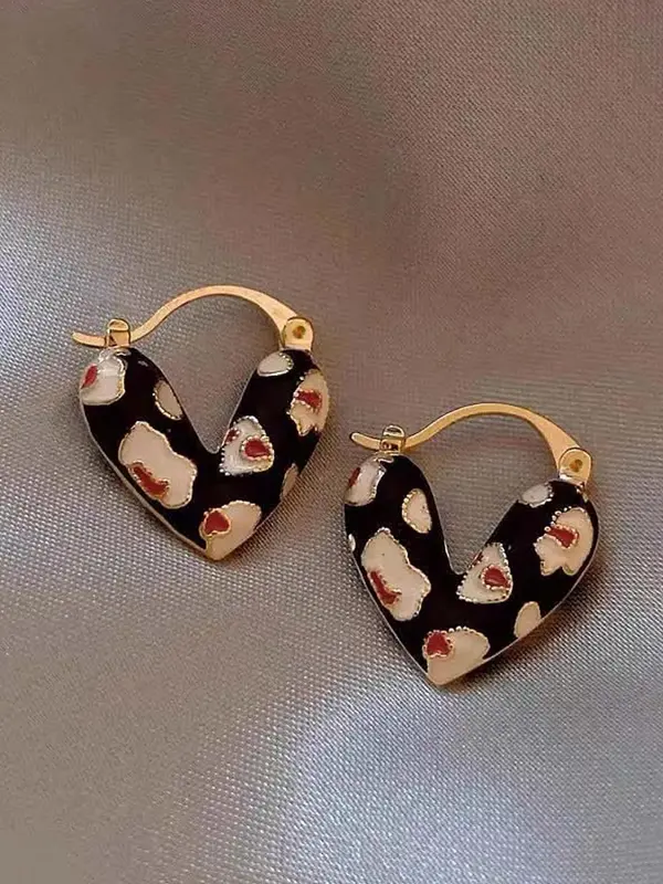 Heart Shaped Earrings, Fashionable Jewelry for Women, Daily Clothing Decor, Trendy All-match & Exquisite Jewelry for Birthday Gift 6