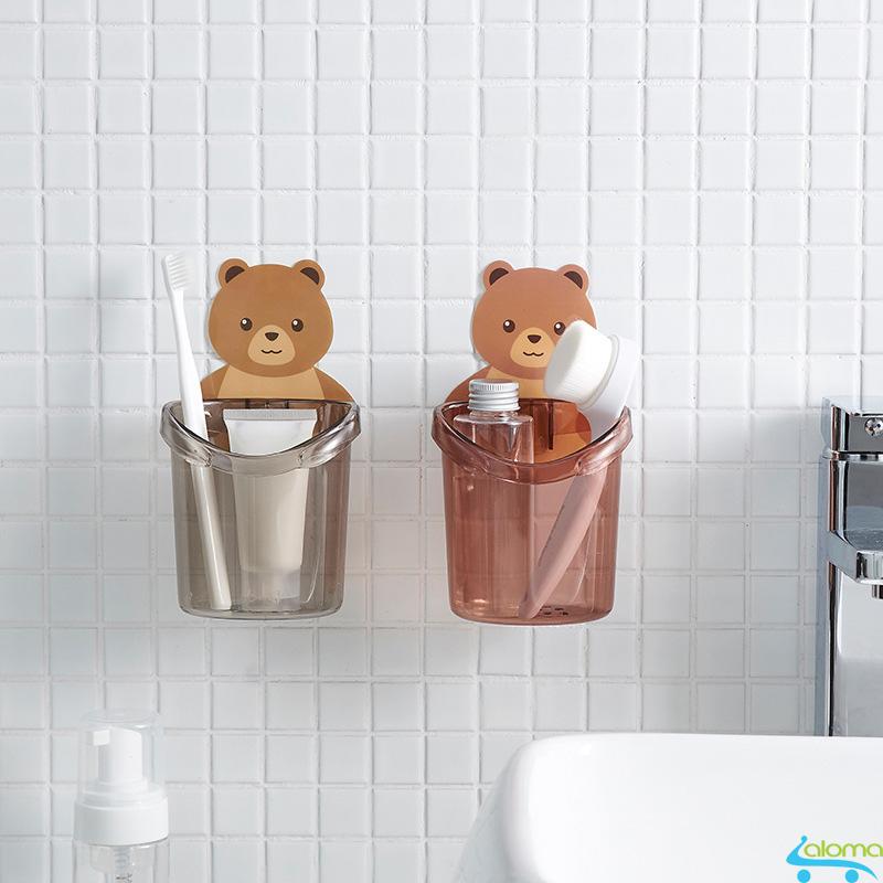 Cốc Gấu để bàn học, nhà tắm, dùng lam hộp bút hay để bàn chai kem đánh răng độ bám đính chắc và bền Đựng Bàn Chải
