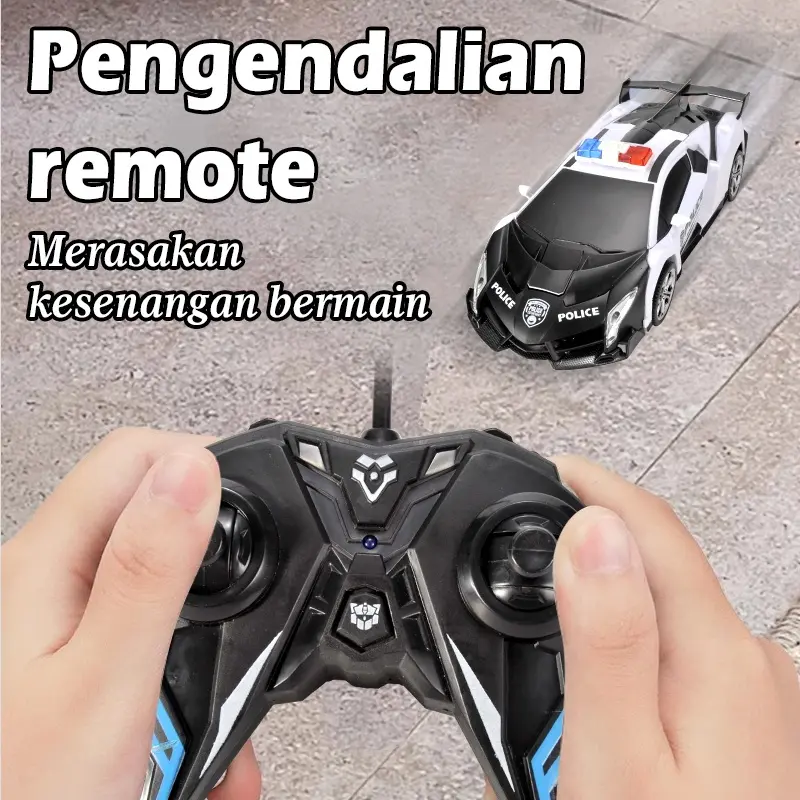 Mainan Mobil Remote Control Transformasi Robot, Rechargeable - Hadiah Ulang Tahun Anak Laki-Laki Toys mobile rc  bus  remote  control 4