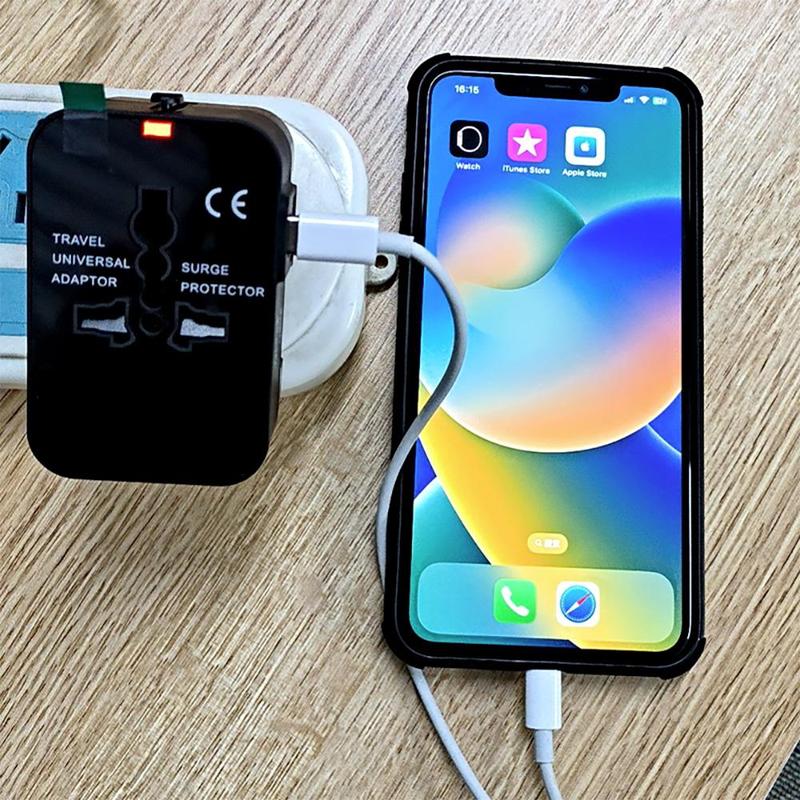 Multifunctional Plug Converter, Durable Type-C & USB Port Plug Adapter, Universal Socket Converter for Smartphone, Worldwide Charging Adapter for Home Office Travel, Portable Charging Charger, Electronic Devices for Cellphone, Electrical Sockets 9