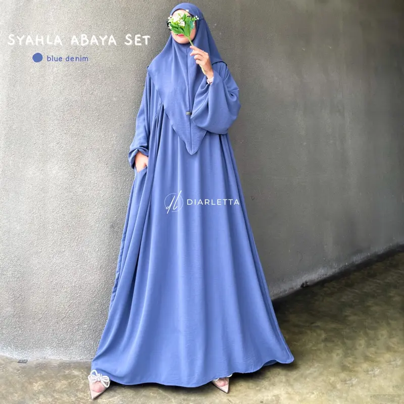 Syahla Abaya Set Bergo Airflow Viral By Diarletta 2