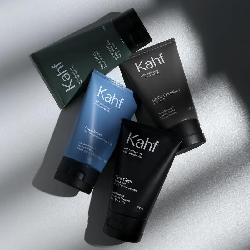Kahf Face Wash All Varian 100ml - Kahf Facial Wash - Sabun Muka Pria - Sabun Cuci Muka Pria - Perawatan Wajah Pria Non Alkohol coffee exfoliating membersihkan  mencerahkan Scrub Hitam Komedo Laki Moisturizer Kotoran Kusam sabun  mukapria 7