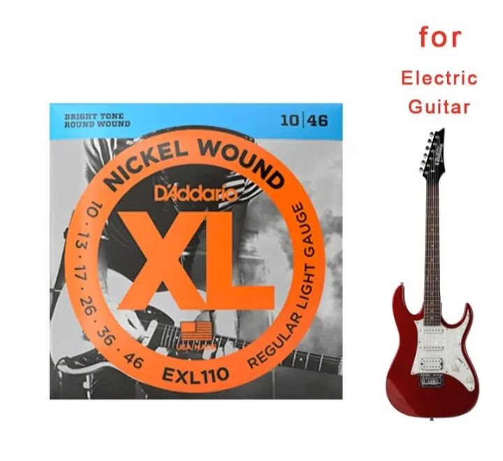 D'addario exl110 Senar Gitar Listrik Elektrik 0.10 Reguler Light Gauge - Electric Strings