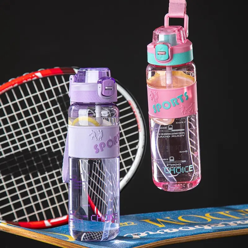 800ML/27oz Square Gradient Water Bottle, 1 Count Leak-proof Seal Water Bottle, Portable Drinking Cup for Outdoor Sports 4