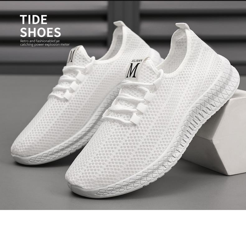Product Introduction of Fashionable Sneakers Lightweight Men Casual Shoes Breathable Men Shoes Lace Up Walking Shoes Sports Running Sneakers 8