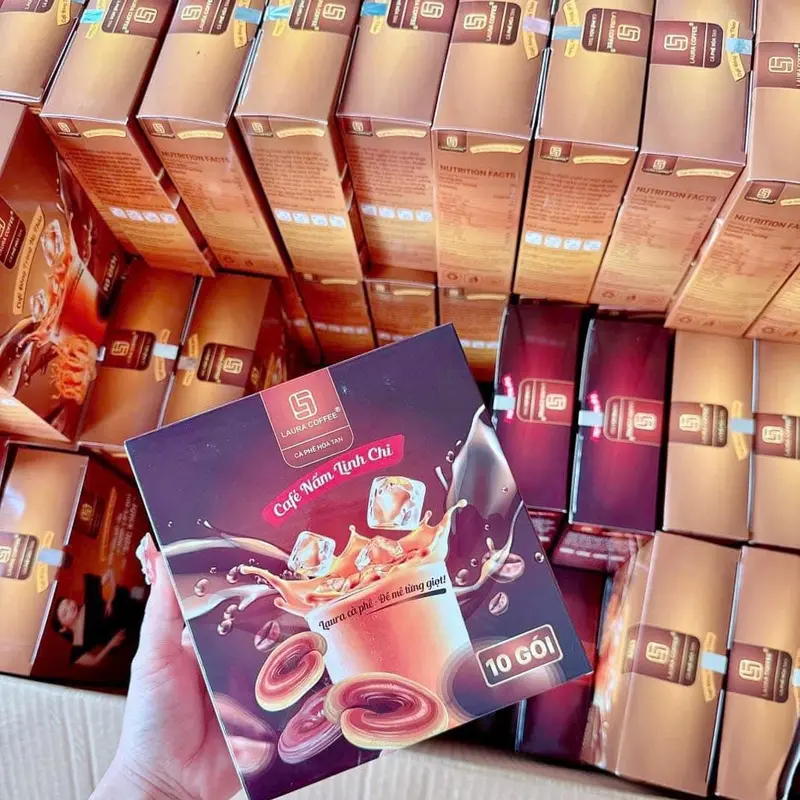 ( COMBO 6 HỘP) CÀ PHÊ NẤM LINH CHI VÀ CÀ PHÊ ĐÔNG TRÙNG HẠ THẢO LAURA NHẬT KIM ANH 4