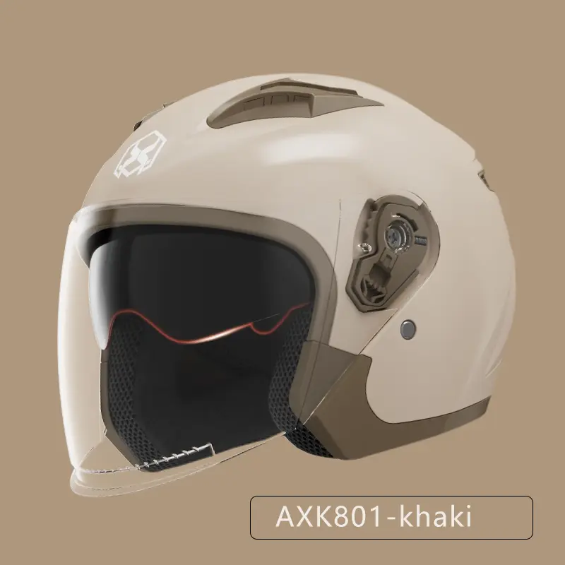 Motorcycle Helmet Chopper 3/4 Open Face Vintage Moto Casque Casco - View #2