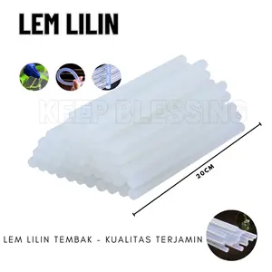 ( ISI LEM TEMBAK KECIL ) Isi Lem Tembak / Refill Glue Gun Kecil / Warna Putih / Ukuran 0.7 x 20 Cm / Lem Lilin Bakar / Stik Isi Lem Tembak / Refill Lem Tembak / Merk Taiwan / Biru Baru