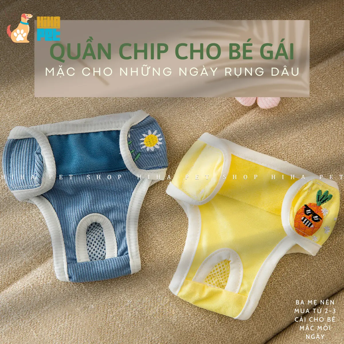 Quần Chip Cho Cún Cái Tã Cho Bé Cún Cái Quần Chip Chó Mèo Thú Cưng Ngày Rụng Dâu Giá Rẻ Hihapet.