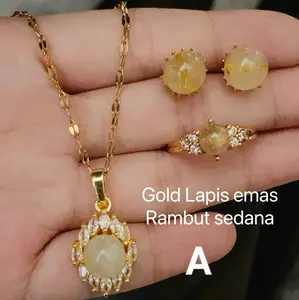 Set Perhiasan Lapis Emas Cantik Anti Luntur Gold Elegan