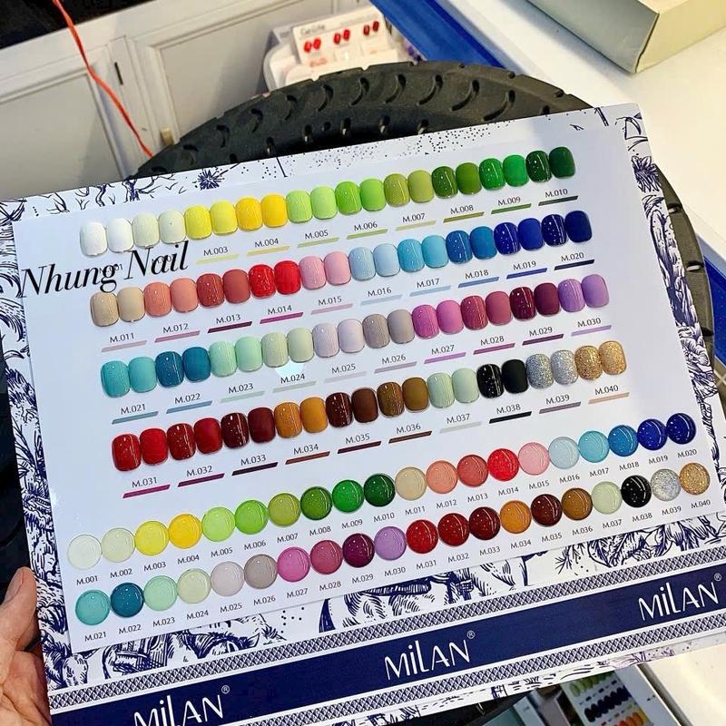Set sơn gel Milan 40 màu kèm bảng base top