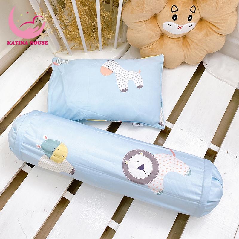 Bộ gối nằm gối ôm cho bé Katina House, gòn lông vũ nhân tạo vải tencel mềm thoáng mát 5