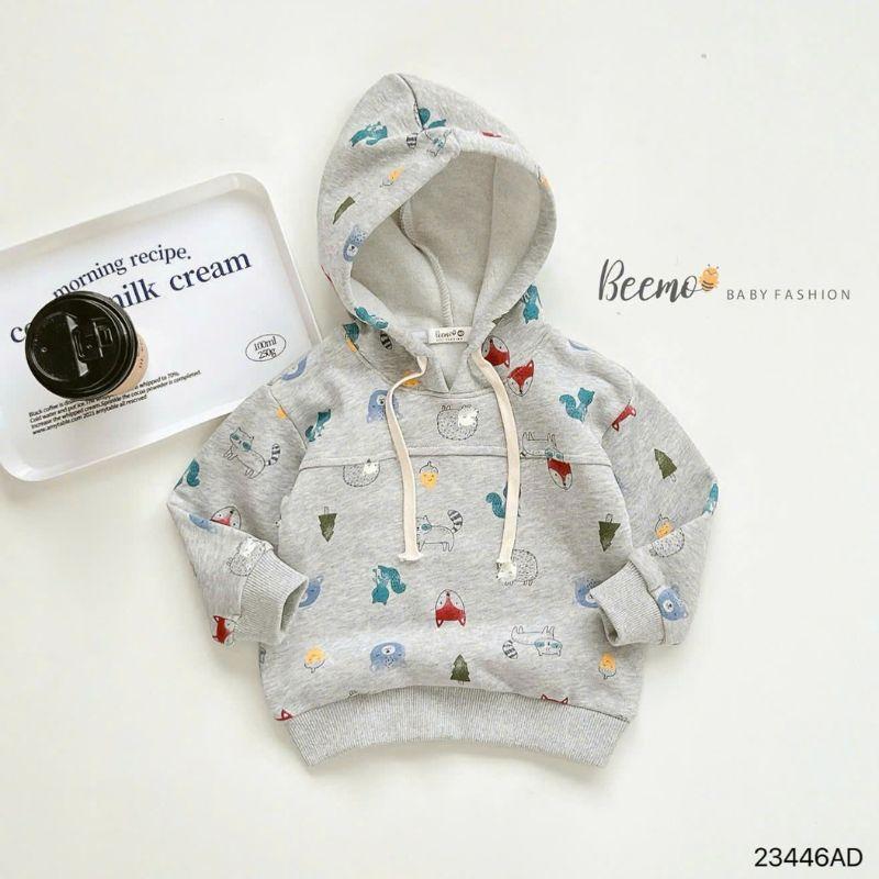 Áo hoodie nỉ bông cho bé BEEMO A074 áo nỉ bé trai chất liệu nỉ bông ấm áp, mềm mại, giữ ấm tốt- cho bé từ 8 -24 kg.
