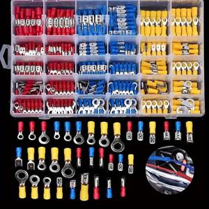 Kit de 102/280 piezas de Terminal de latón para engarce, Espátula de engarce, Kit de conectores para cable eléctrico, Herramienta de engarce de Espátula aislada y de anillo