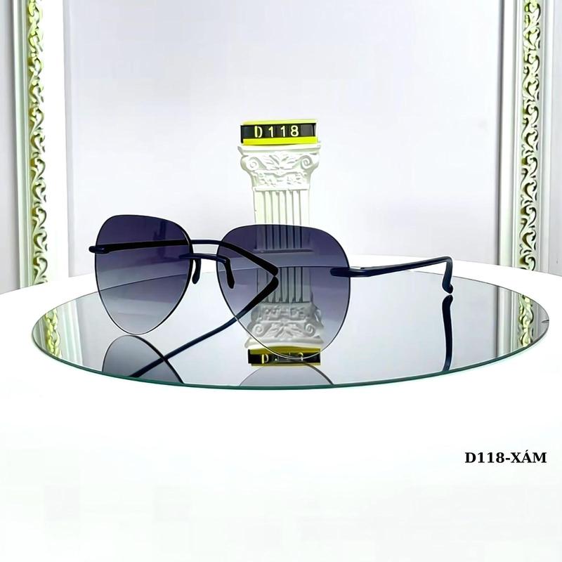 Kính Mát Nam Thời Trang Cao Cấp D118, Không viền, Đi Chơi Chống Nắng ,Tia Cực Tím Uv400, Bảo Vệ Mắt, Gọng Dẻo Phối Titan, Vừa Sang Trọng Vừa Chất Lượng. Kính Râm Mát Đi Nắng. Kính Mắt