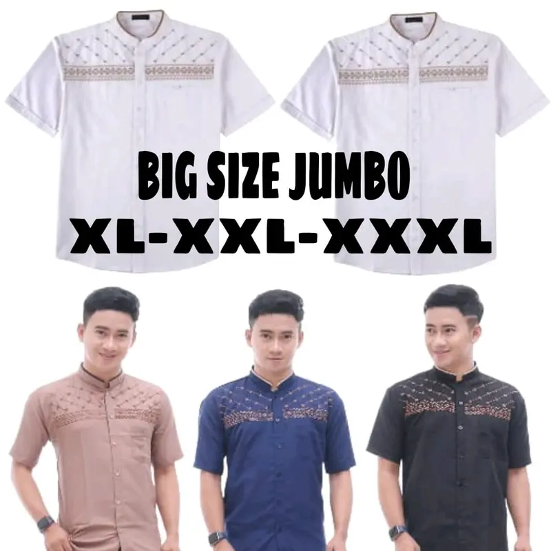 koko Big size jumbo xxl xxxl koko bordir Dewasa lengan pendek znd collection10 Katun Katun 0