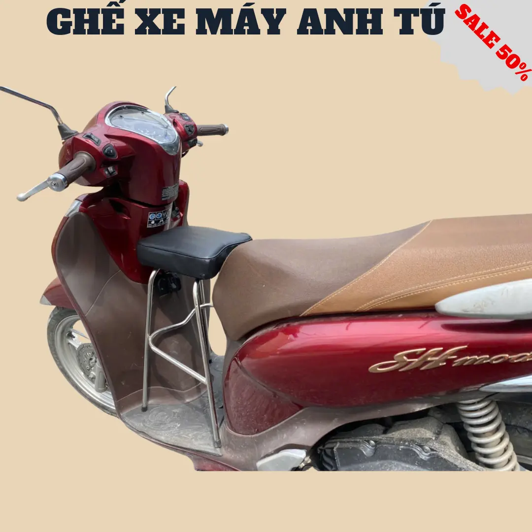 Ghế Ngồi Xe Máy Cho Bé Không Tựa Lưng Xe Ga SH Mode