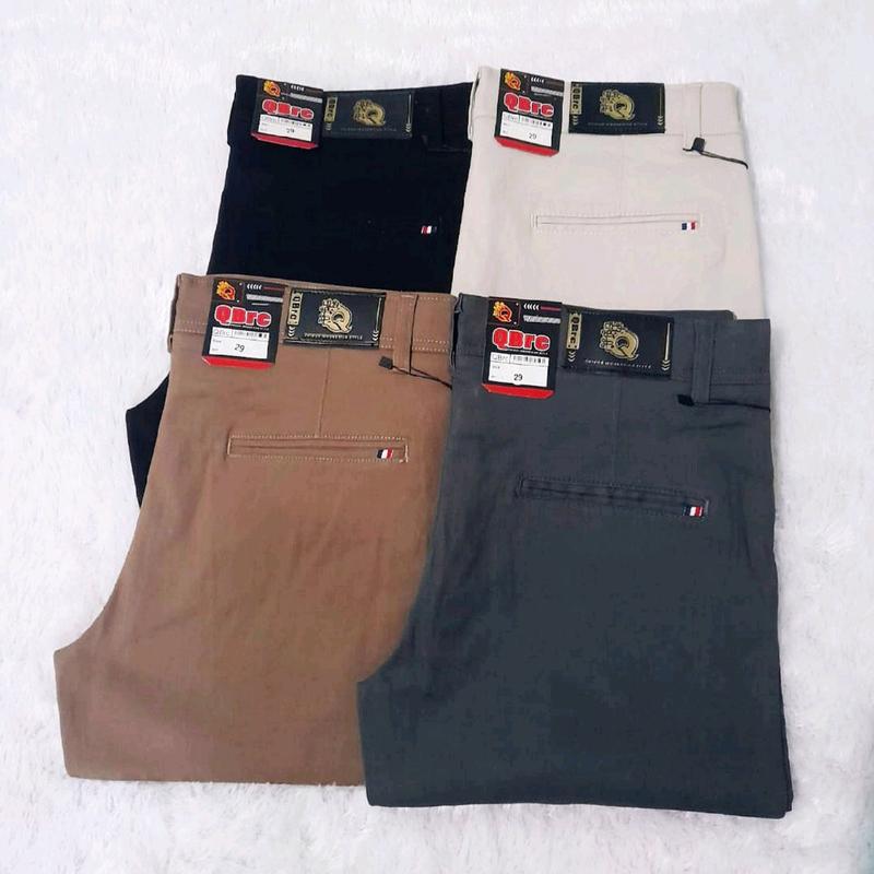 Celana Panjang Pria CHINO Slim Fit Abu Cream Hitam Kain Mocca Nyaman 6