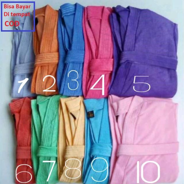 Handuk Kimono Dewasa Pria dan Wanita original Kimono / Handuk Mandi Dewasa Lembut Tebal Pria Wanita Jumbo Polos All Size Poliester Tidur 2