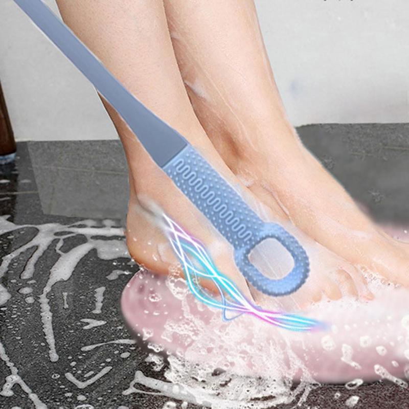 Product Introduction of 2pcs Soft Toe Gaps Cleaning Brush Foot Washing Silicone Scrubber Brush Foot Rubbing Board Bathing Gadget 4